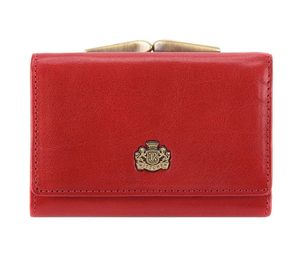 WITTCHEN Billetera | Tamaño: 8 x 11 cm | Material: Cuero de Grano | Color: Rojo | Colección: Arizona | 10-1-053-3