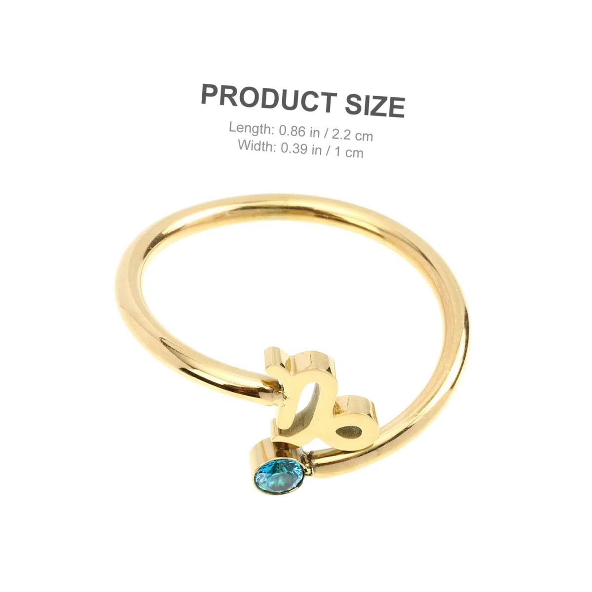 Didiseaon Anillo Abierto del Zodíaco Ajustable Circonita, Dorado | Acero Inoxidable, Diseño para Mujeres y Niñas, Adecuado para Boda y Fiesta