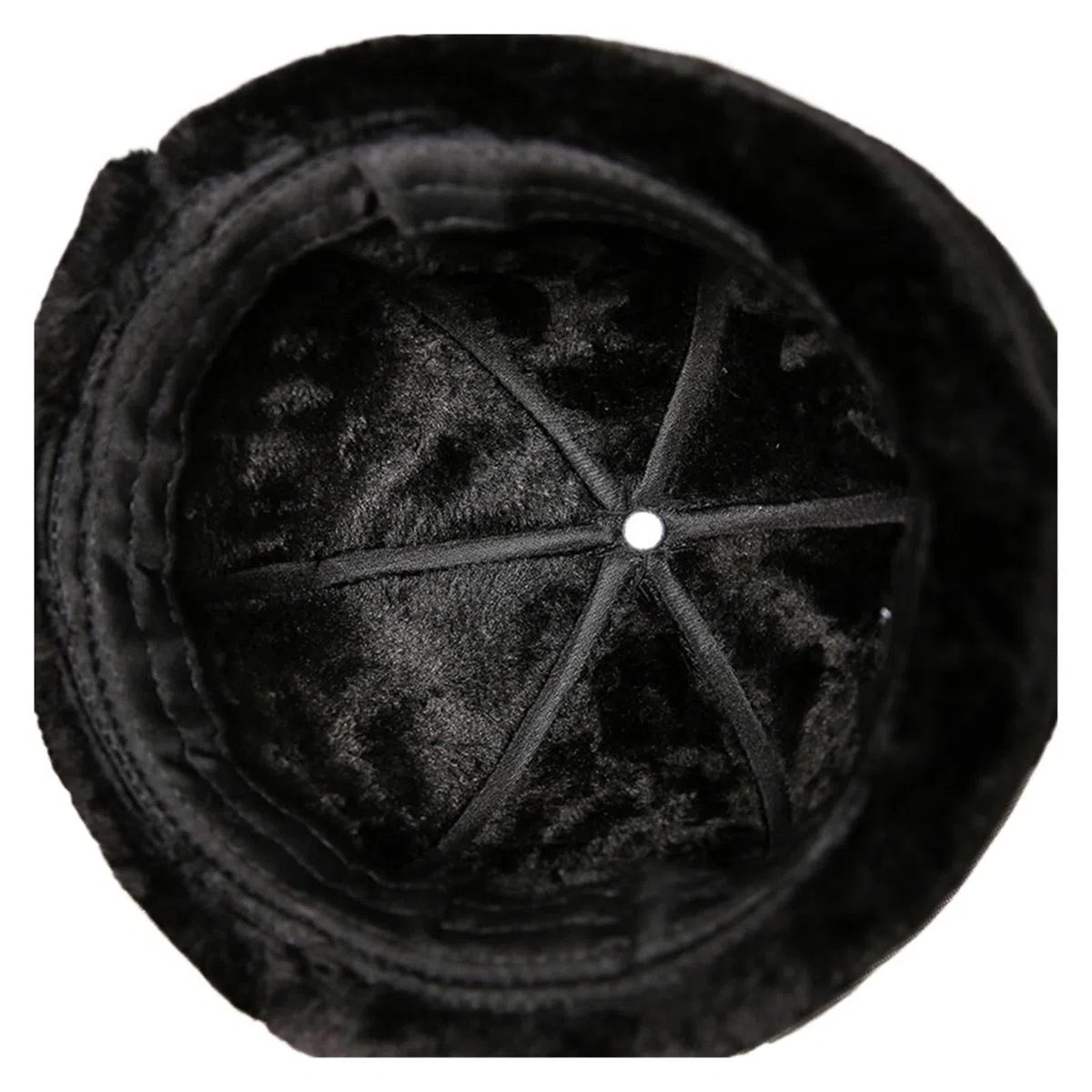 Gorro de 100% de Piel auténtica for Hombre de Mediana Edad, Gorro Acolchado de algodón cálido for Invierno, Orejeras de Piel de Oveja, Lana y Cuero