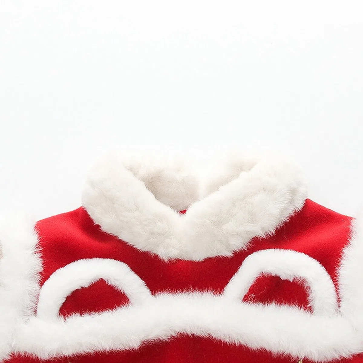 Conjunto de chaqueta de conejo de invierno para bebé con borlas, traje cálido de espiga para niños pequeños, abrigo de forro polar, falda peluda, ropa tradicional china