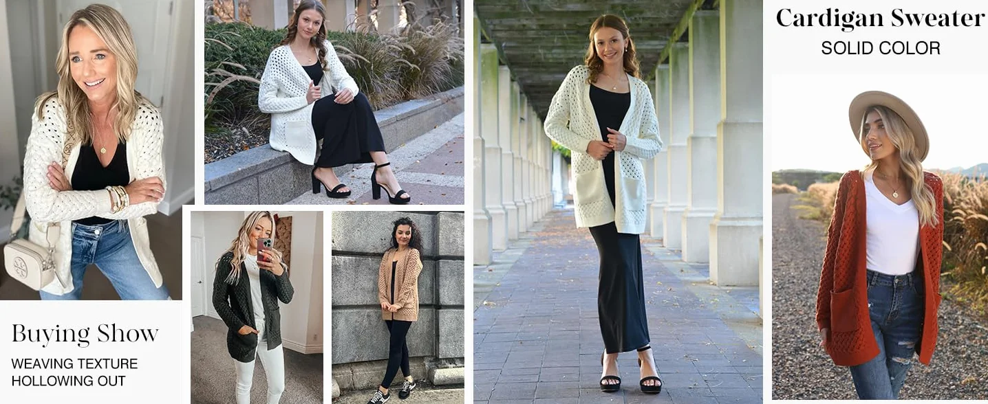 Chaqueta larga de punto para mujer, chaqueta de punto frontal abierta, abrigo con bolsillos, ropa exterior holgada informal para uso diario, beige, L