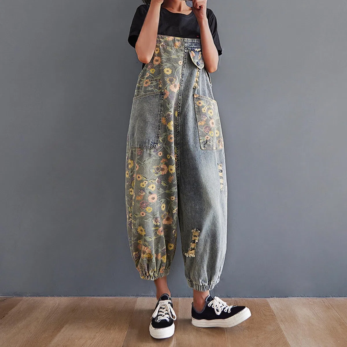 Peto Vaquero Mono De Trabajo Mujer Tezano Ancho Macacao Fiesta Casual para Overol Elegante Talla Grande Anchos Largos Tallas Grandes Informal Deportivo