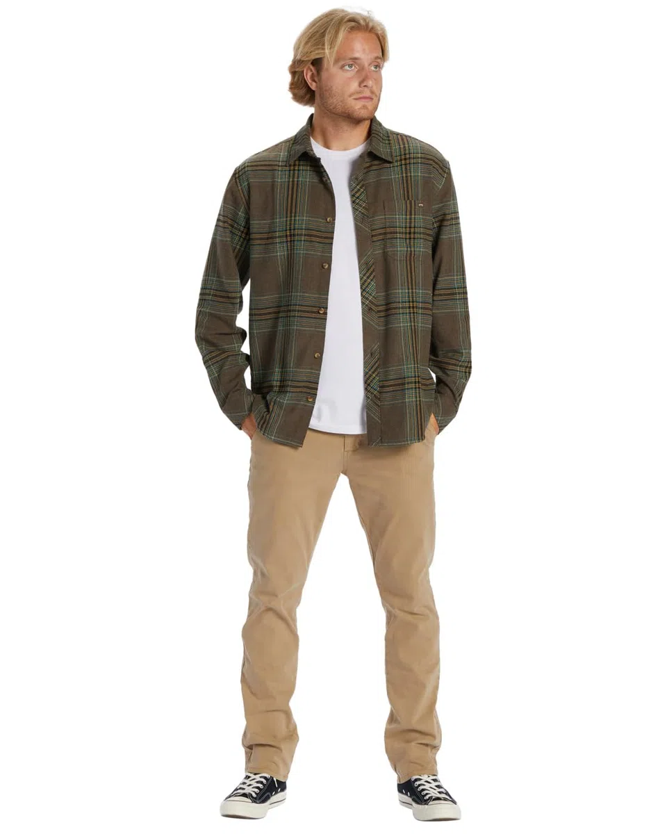Billabong Coastline Flannel - Camisa de Manga Larga para Hombre