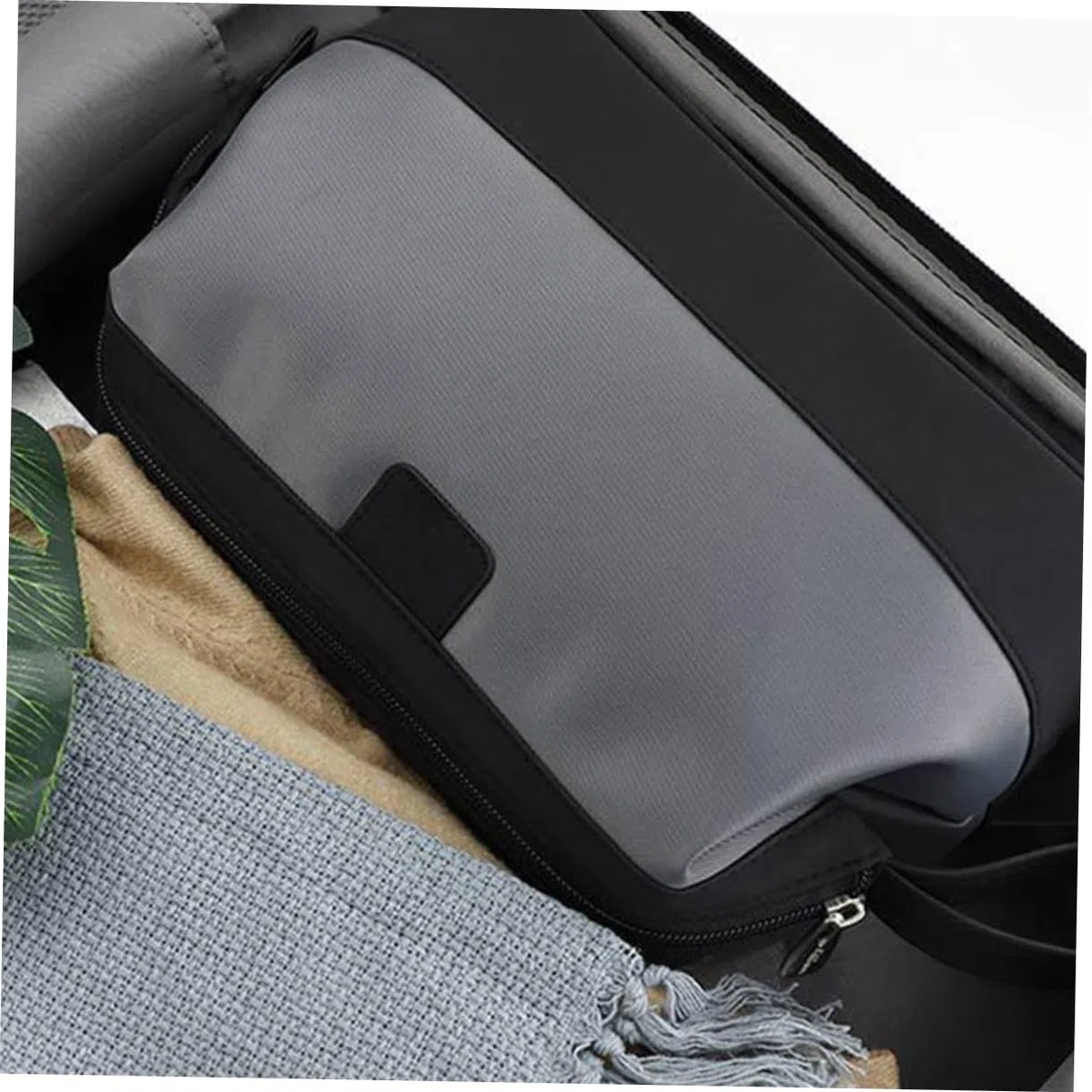 Bolsa de Aseo para Hombre Gris Neceser Multifuncional Portátil para Viaje Almacenamiento Práctico para Cosméticos y Objetos Personales