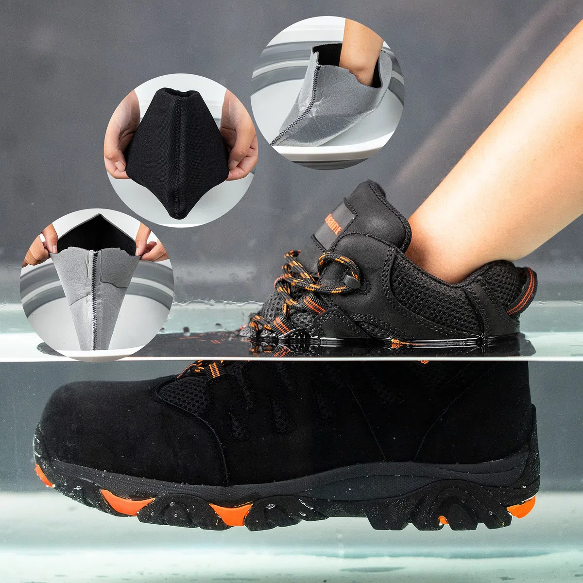 Para hombre Impermeables Botas Senderismo Nobuk Zapatos | Cuero Auténtico