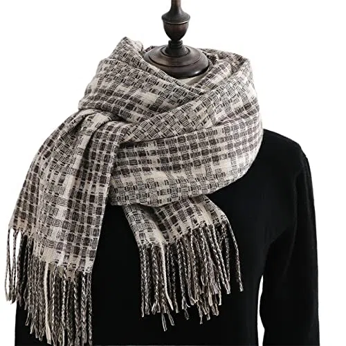 Fular Mujer Bufanda Mujer Bufanda Imitación Cachemira Borla Borla Bufanda Invierno Hembra Cálido Tampón Bufanda Chal Abrigo De Longitud Media Con Flecos Bufandas Regalo Chal Mujer Fiesta ( Color : A ,