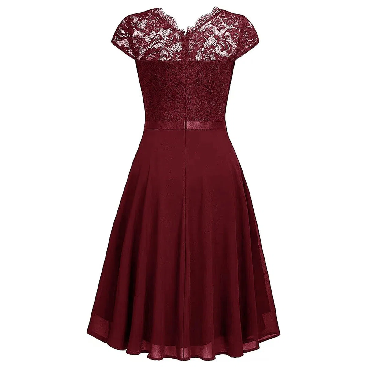 Elegante Vestido de Novia para Mujer con Mangas en Encaje y Gasa para Ceremonia de Boda y Eventos Formales de Noche con Diseño Sofisticado y Ajuste