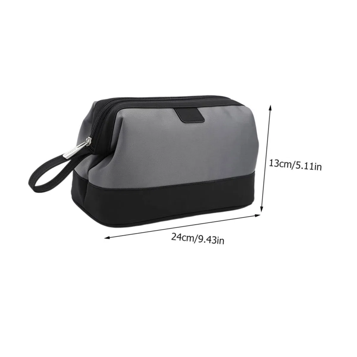 Bolsa de Aseo para Hombre Gris Neceser Multifuncional Portátil para Viaje Almacenamiento Práctico para Cosméticos y Objetos Personales