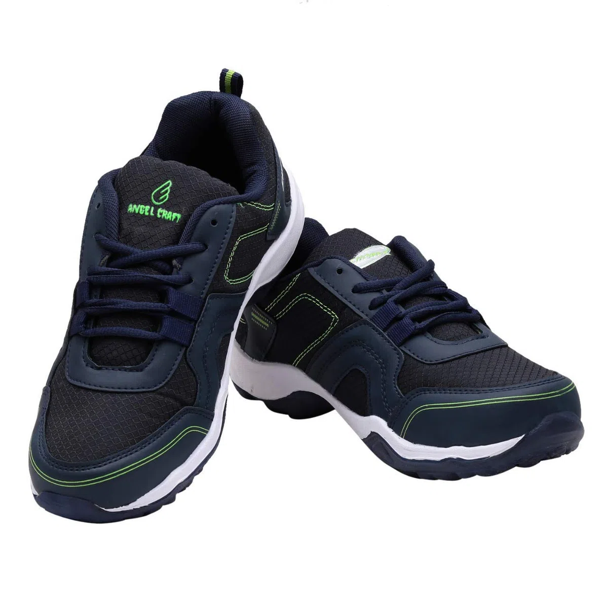 Angel Craft Zapatos elegantes para hombres, gimnasio, correr, caminar, correr, zapatos deportivos para hombres, ligeros y cómodos, Azul marino, 10 UK