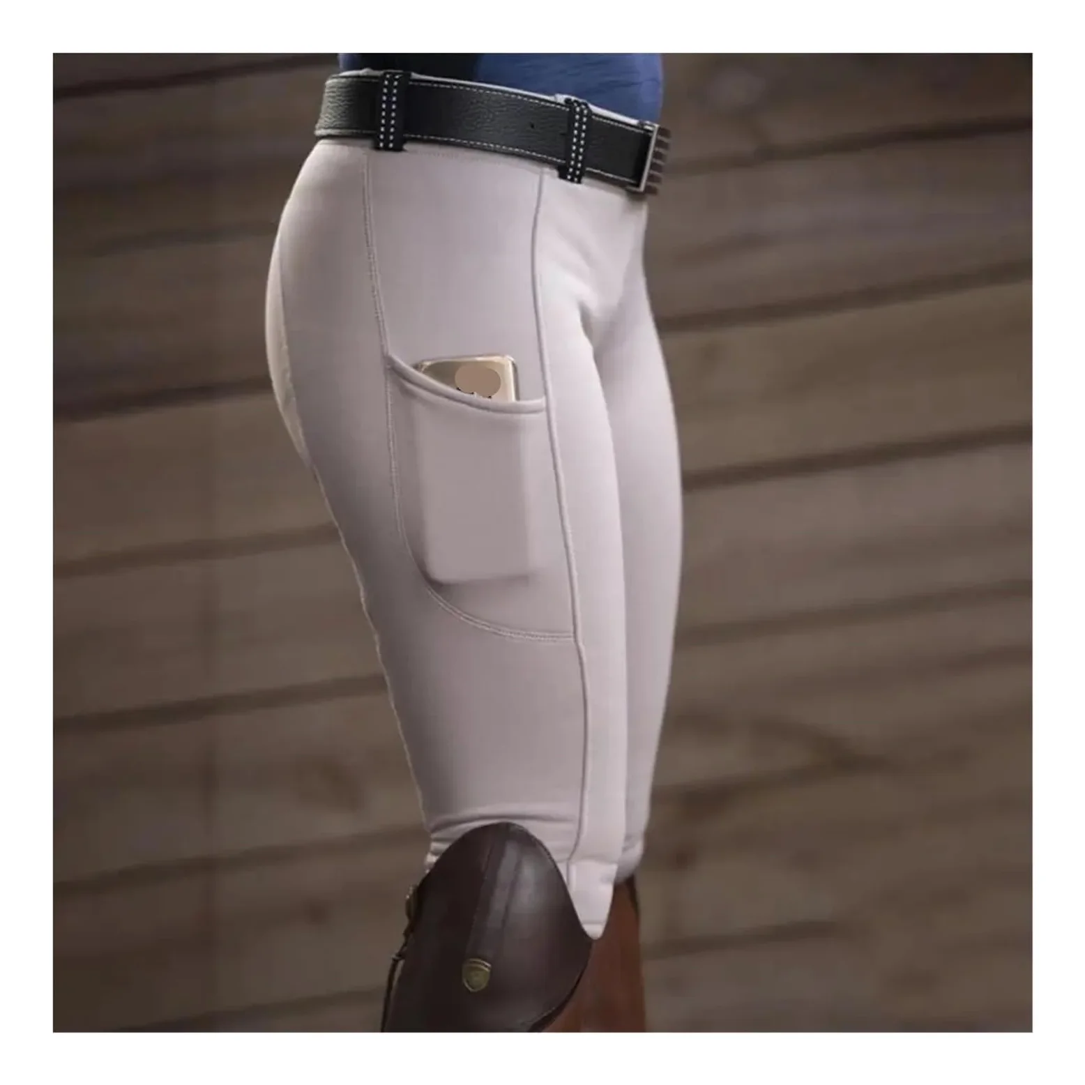 Mallas de equitación con Bolsillo y realce Cadera for Mujer, Pantalones, calzas ecuestres para Actividades Al Aire Libre