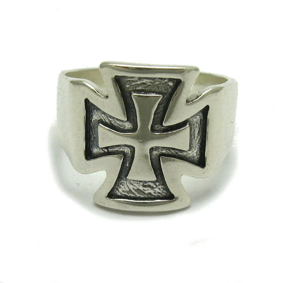 Anillo de plata de ley sólido 925 Cruzar R000272