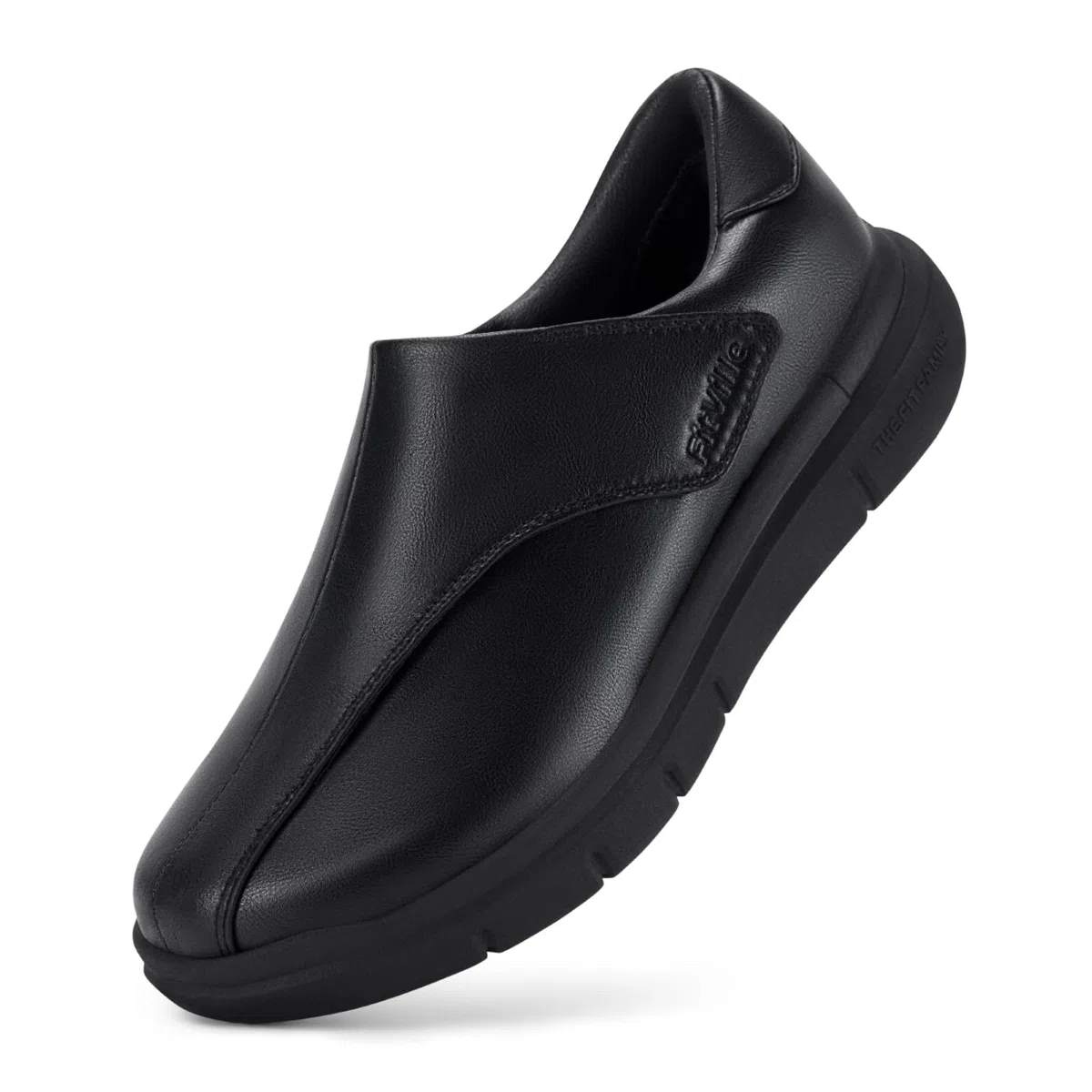 FitVille Zapatos Hombre Ancho Extra Cierre Adhesivo Piel Sintética Cómodos para Pies Hinchados Oficina y Casual EasyTop Deluxe V1