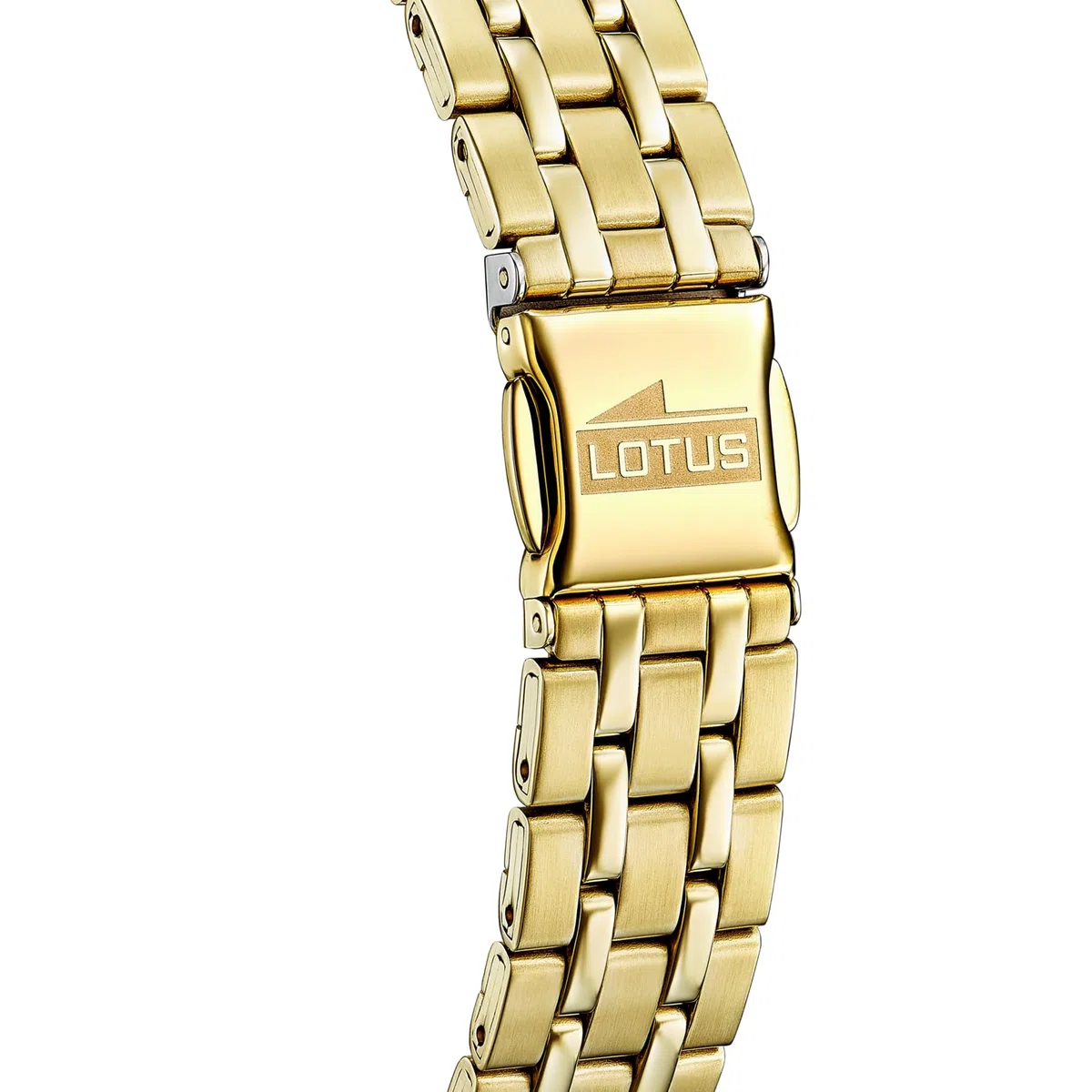 LOTUS Reloj Mujer Analógico de Acero Inoxidable 316l Dorado | Movimiento de Cuarzo, Cristal Mineral de Alta Resistencia, Resistente al Agua 5 ATM 18982/2, Square Series