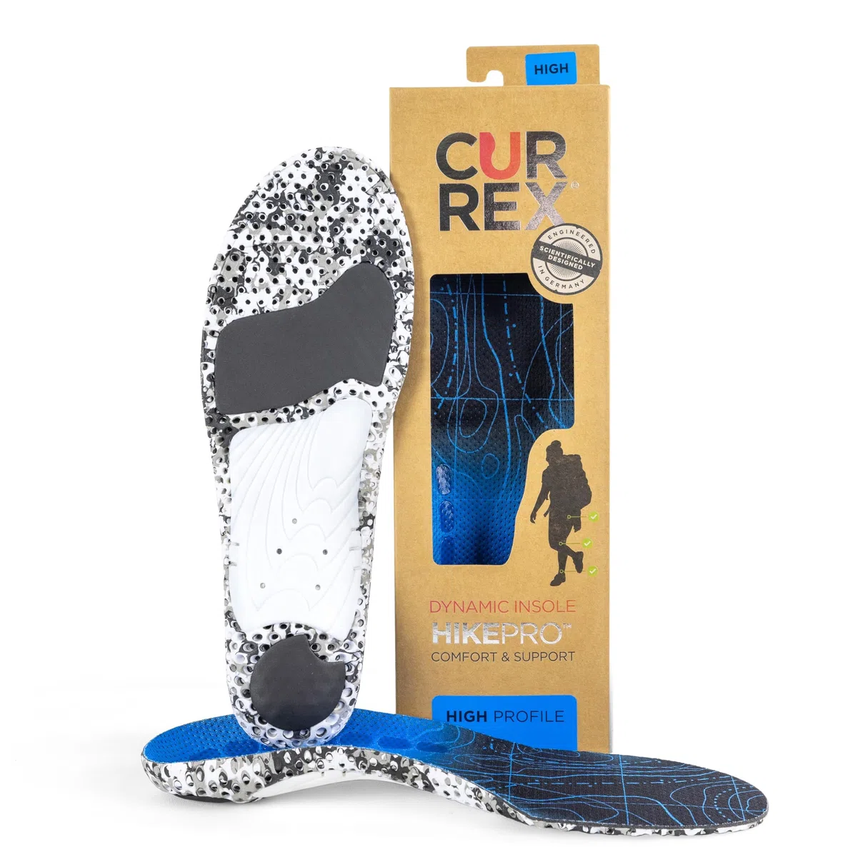 currex Plantilla HikePro - tu nueva dimensión en el senderismo. Plantilla de rendimiento dinámico para caminar, ir de excursión o pasear.