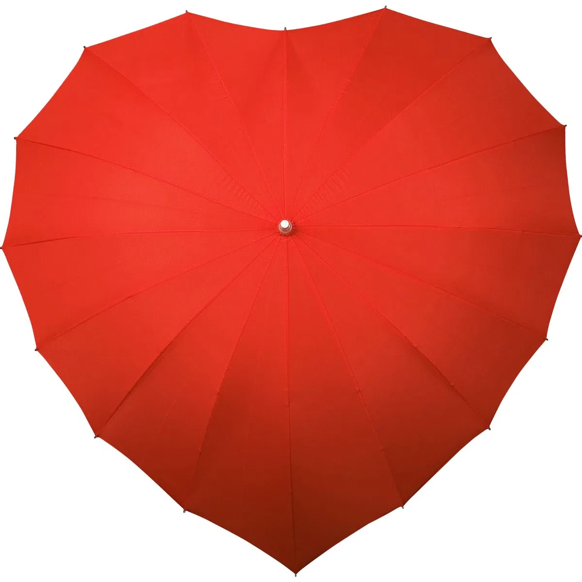 Falcone Parapluie Droit - Toile en Forme de Coeur - Rouge Paraguas clásico 80 Centimeters Rojo (Rouge)