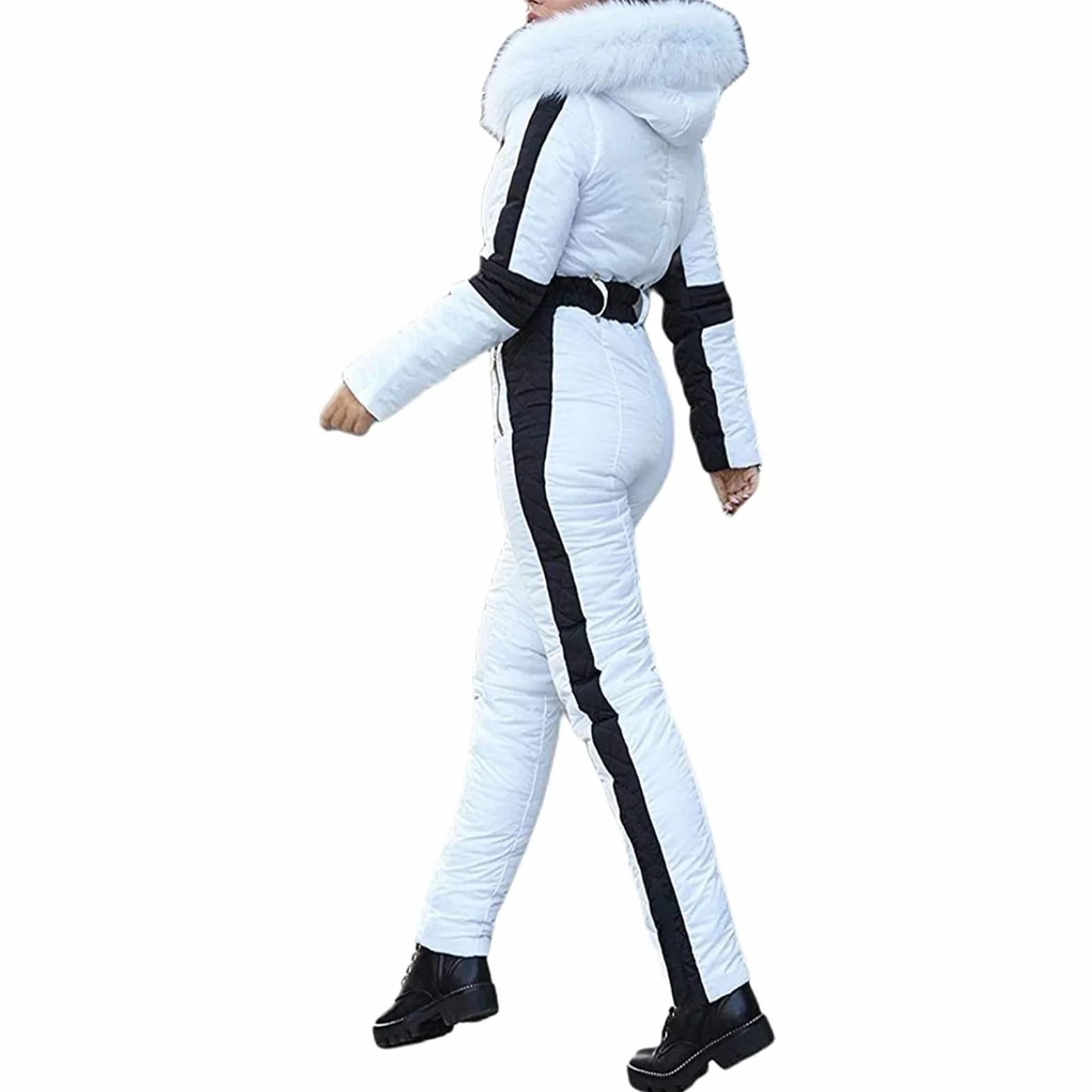 Parka de invierno para mujer, chaqueta deportiva para exteriores, con cuello desmontable, impermeable, transpirable para temporada fría