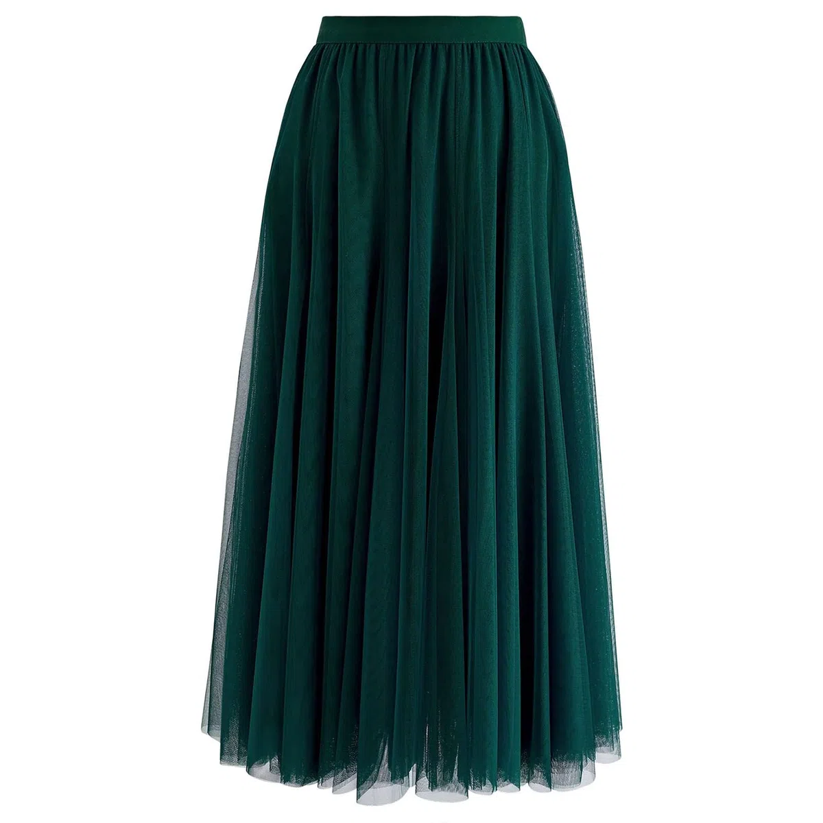 Chicwish Falda Larga para Mujer, Color Lila, Crema, Gris, Rosa/Negro, Multicapa de Malla, Ballet, Ballet, tutú, Falda Larga en línea A