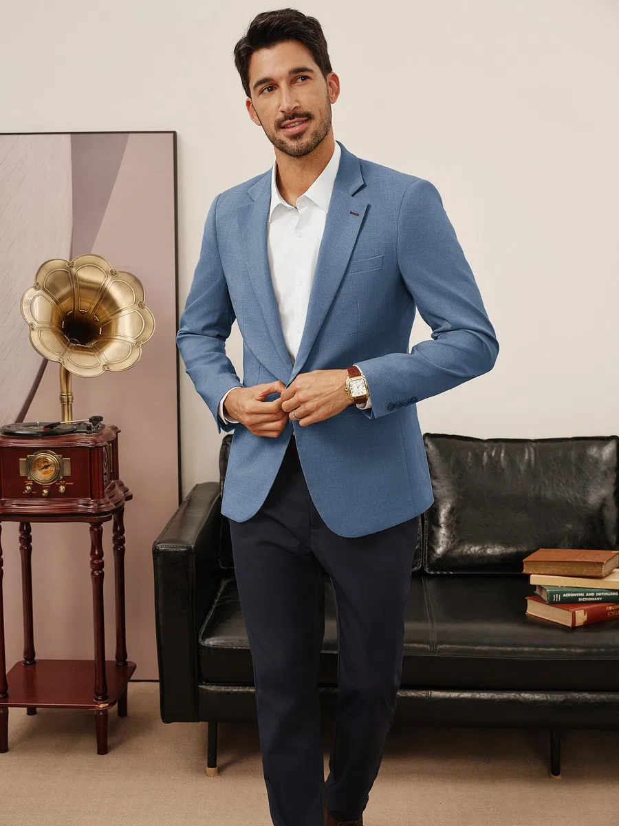 PJ PAUL JONES Blazers - Chaqueta deportiva informal con un botón para hombre