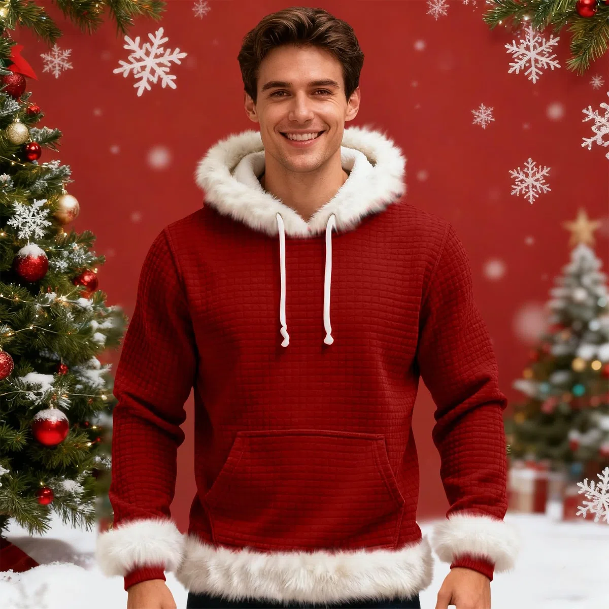 Chaqueta Verano Hombre Sudadera con Capucha De Forro, Estilo Oversize, Tallas Grandes, Manga Larga, Casual, Ideal para Invierno. L (Red, XXXXL) Kit Pesca Completo Muscle Fit Sudaderas