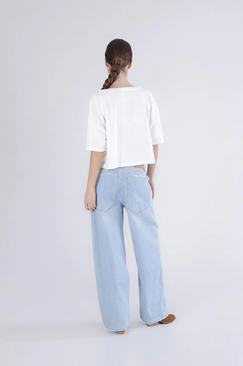 CAFèNOIR - Camiseta con estampado y texto limonade d'amour, camiseta de algodón, para mujer, color off white