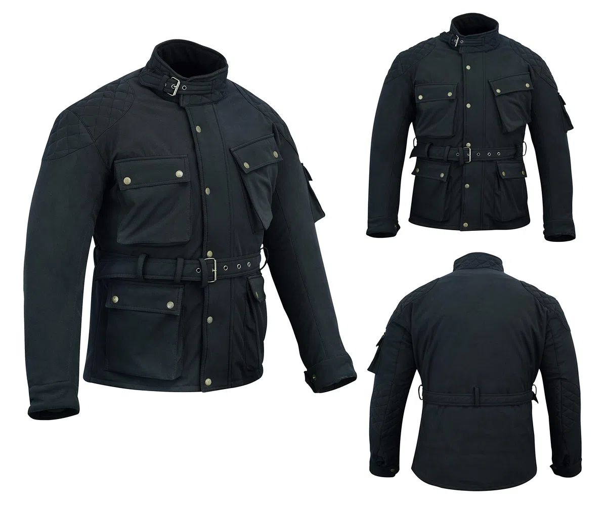 Protect Softshell - Chaqueta de moto para hombre impermeable resistente al viento transpirable tela Hitech |