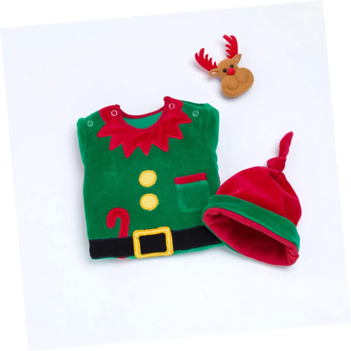 LIFKOME 2 Piezas Bebé Navidad Traje De Santa Traje De Niños Mono Verde Monos De Bebés Varones Suéter De Niño Suéteres De Ropa De Recién Nacido Verde Mono De Niño