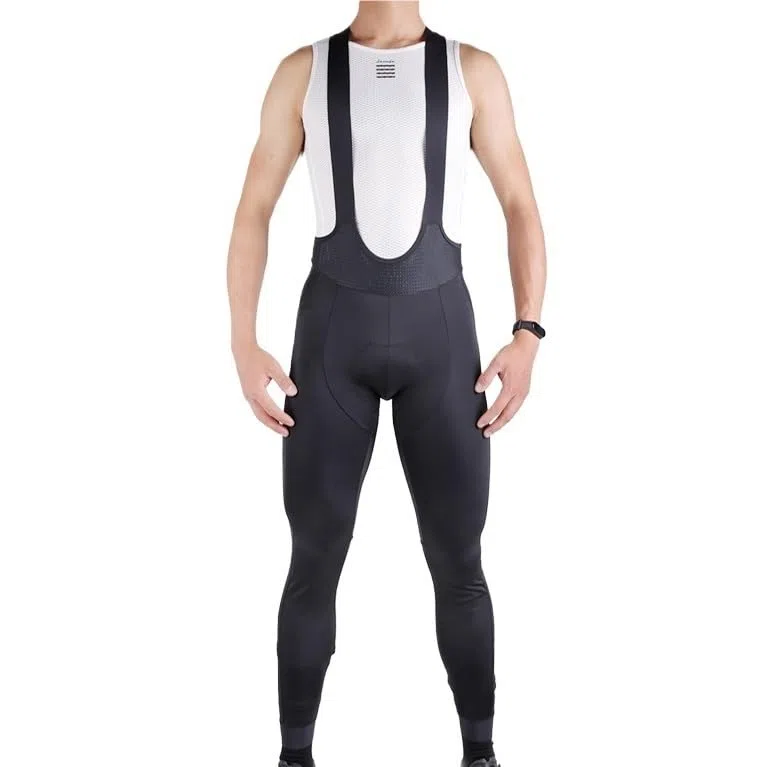 Largo Culote Ciclismo Pantalones de bicicleta for hombre con correas for los hombros, pechera de ciclismo for hombre, pantalones largos transpirables y cómodos for bicicleta, mallas con pechera for ci