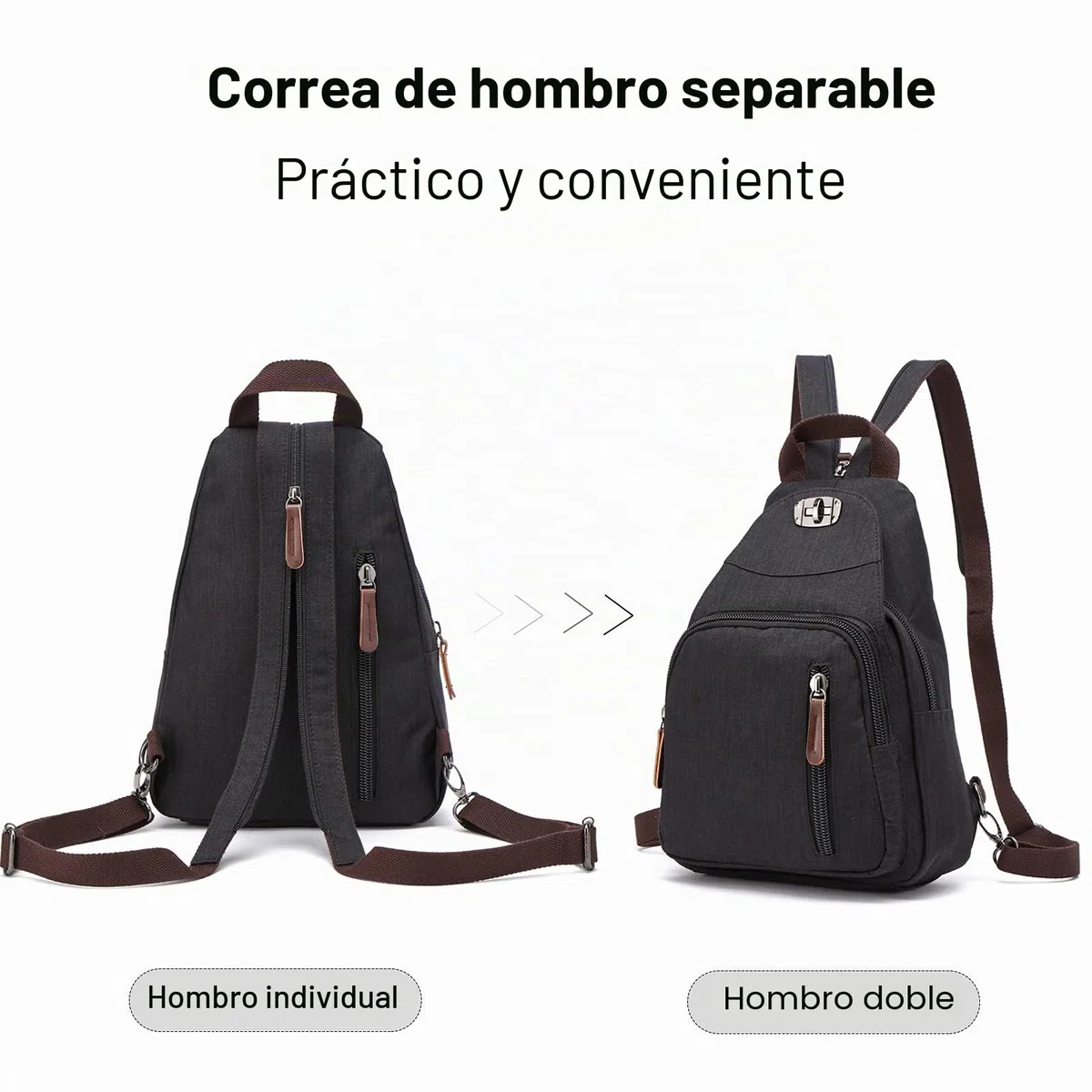 FANDARE Retro Bolsa de Pecho Pequeño Mochila Bolsos Cruzados Sling Crossbody Bag Bolsa de Hombro para Hombre Mujer Viaje Gimnasio Deportiva Ciclismo Daypacks Durable Poliéster