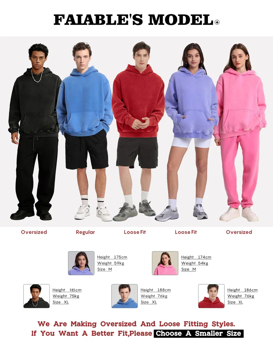 FAIABLE Sudadera con capucha para hombre, de gran tamaño, de felpa, con capucha, retro, pesada, para hombres, parejas, invierno