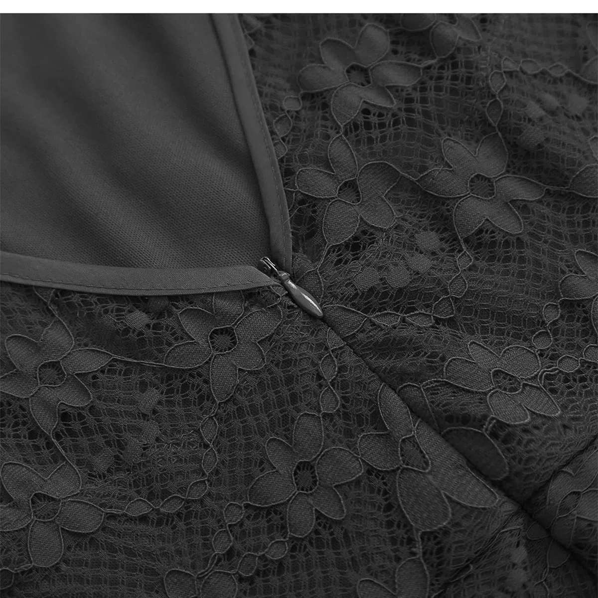 Vestido sexy de gasa de encaje sin mangas vestido de noche con cuello en V para mujer, vestido de fiesta casual de cóctel de bola de boda