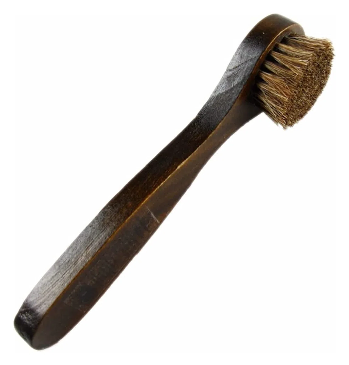 Cepillo for Zapatos, cerdas de Madera Natural, Cepillo for Botas de Pelo de Caballo, Cepillo for Zapatos, Mango de Madera Pulido, Cepillo de Pelo Real, Limpieza for Cepillo(17x2cm)