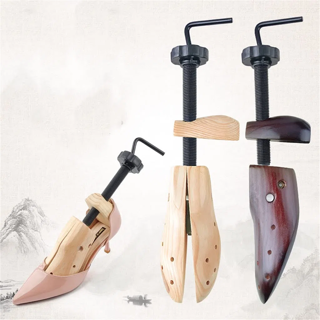 Hormas de Madera bidireccionales for Zapatos Hombre y Mujer, 2 Unidades, expansor Ajustable(Beige,39-41)