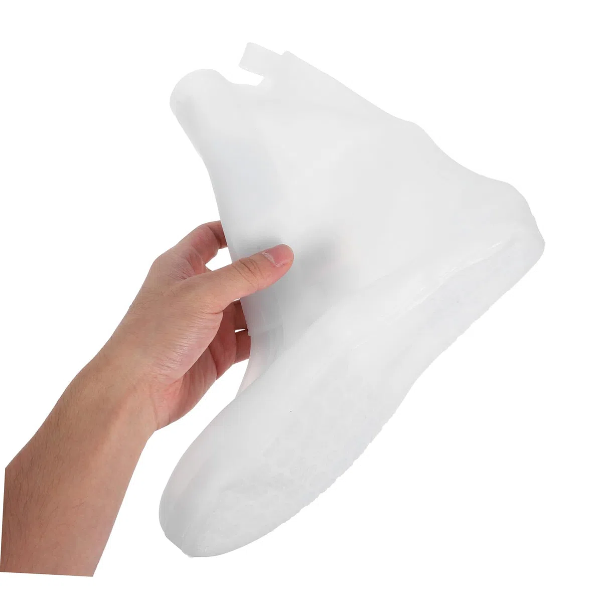 Uonlytech 2 Pares Fundas Impermeables para Zapatos Antideslizantes Cubrezapatos Reutilizables de Silicona Gruesa para Hombre y Mujer Protección para Lluvia y Viaje Talla