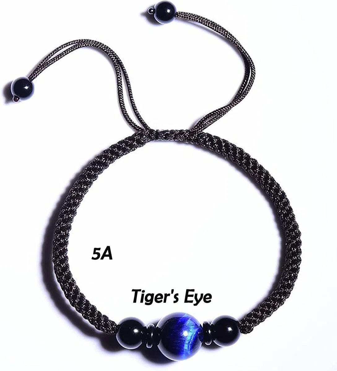 NZpost Pulsera de la Riqueza, Pulsera de Ojo de Tigre Azul, Pulsera Ajustable de Cristal, Pulsera de Mal de Ojo, Amuleto de protección, Pulsera de Hilo Rojo, Cristal cinabrio (Rojo)