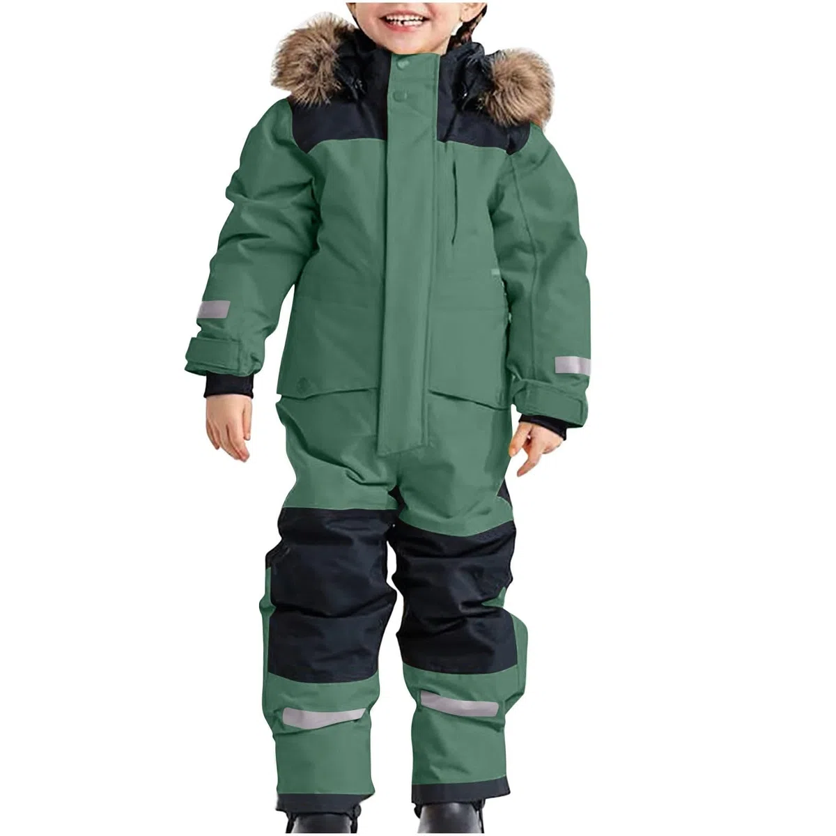 Mono de invierno para bebé Traje nieve Mameluco Abrigo Algodón Desmontable Capucha Ropa Footed Peleles Chaqueta con Pies