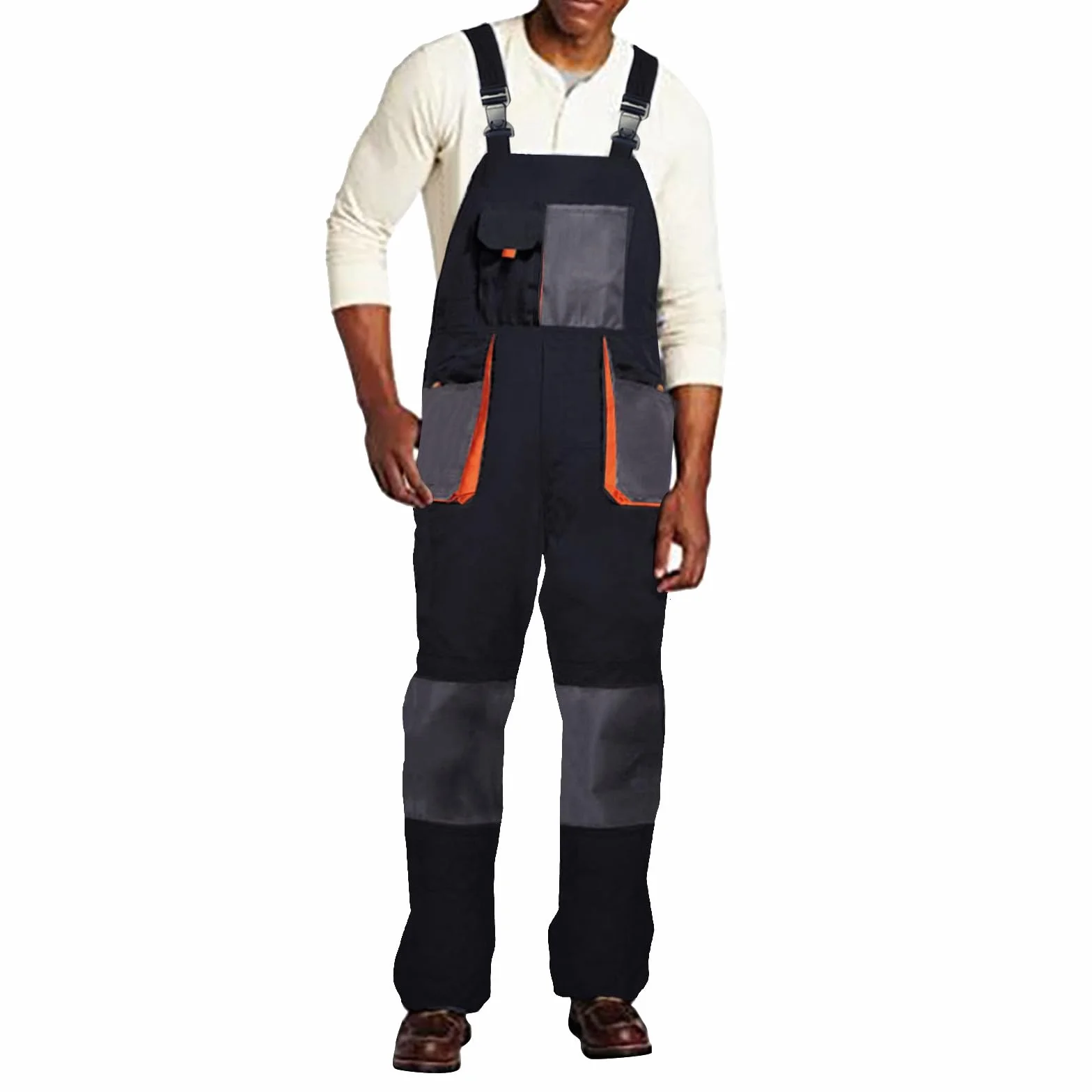 Mono unisex para exteriores, tallas grandes, tirantes ajustables, pantalones de trabajo, monocolor, múltiples bolsillos, talla regular, mono vintage para mujer y hombre