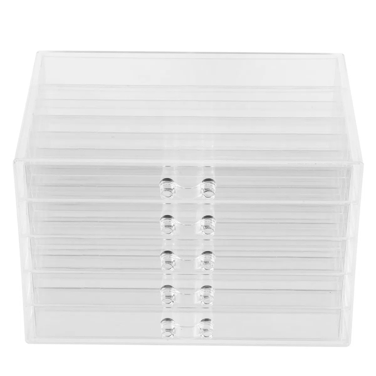 VALICLUD Organizador de Collares y Diseño Antienredos 5 Cajones Transparentes de Plástico Gran Capacidad Caja Joyero para Mujer y Niña para Collares y Cadenas