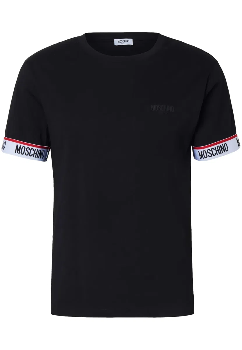 Moschino Camiseta Cinta Elástica con Logotipo en la Manga
