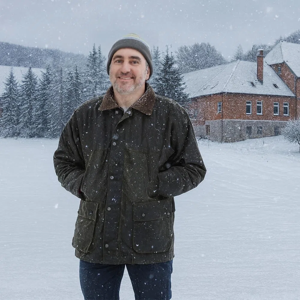 Romneys Chaqueta de cera inglesa forrada – El original | Robusto impermeable y cortavientos | Cálido y forrado como chaqueta de invierno con capucha