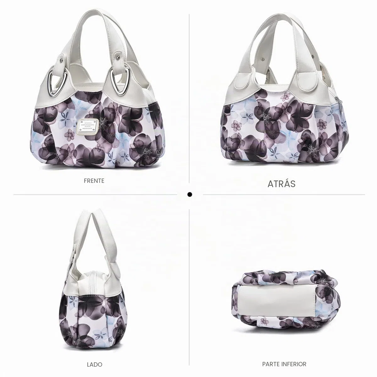 NICOLE & DORIS Bolso de Mujer de Mano Hombro Bolso de Moda Bolso de Las Señoras PU Cuero Bolso Mujer Bolsos de Fiesta Grande Bolsos de Bonitos con Estampado de Flores