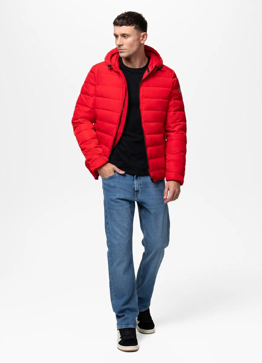 PITBULL - Chaqueta Hombre Invierno Seacoast III, Chaquetas Hombre con Capucha, Plumífero con Cierre de Cremallera, Chaqueta de Media Temporada, Bolsillos Laterales Confortables