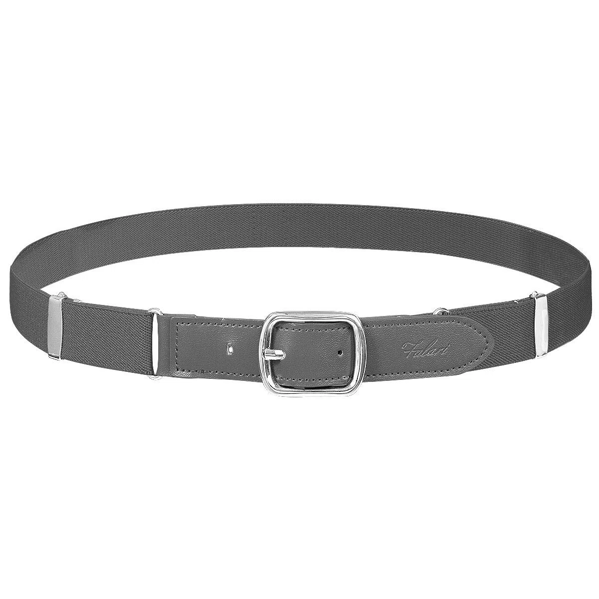 Falari Kids Leather Elastic Adjustable Belts for Boy Girl All Occasion Variety Colors - Dark Gray