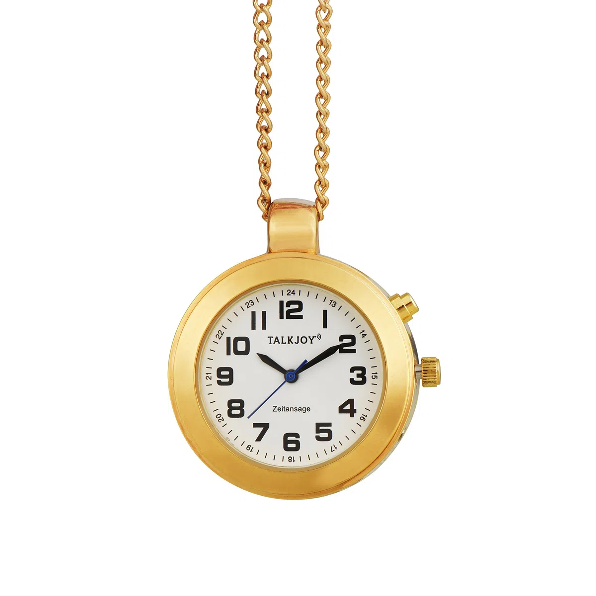 Reloj de bolsillo con colgante parlante, reloj de bolsillo con voz, hora y fecha con solo pulsar un botón, despertador y anuncio por hora, para ciegos, personas mayores y personas con