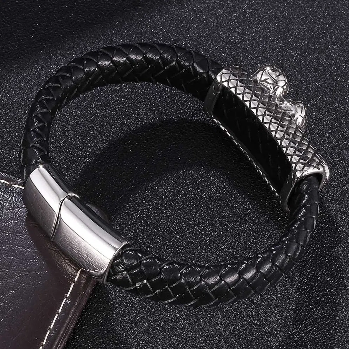 Pulseras Infantiles, Pulsera, Pulsera Hombre 2 Capas, Pulsera Acero Inoxidable con Cierre Magnético, Regalos Hombre