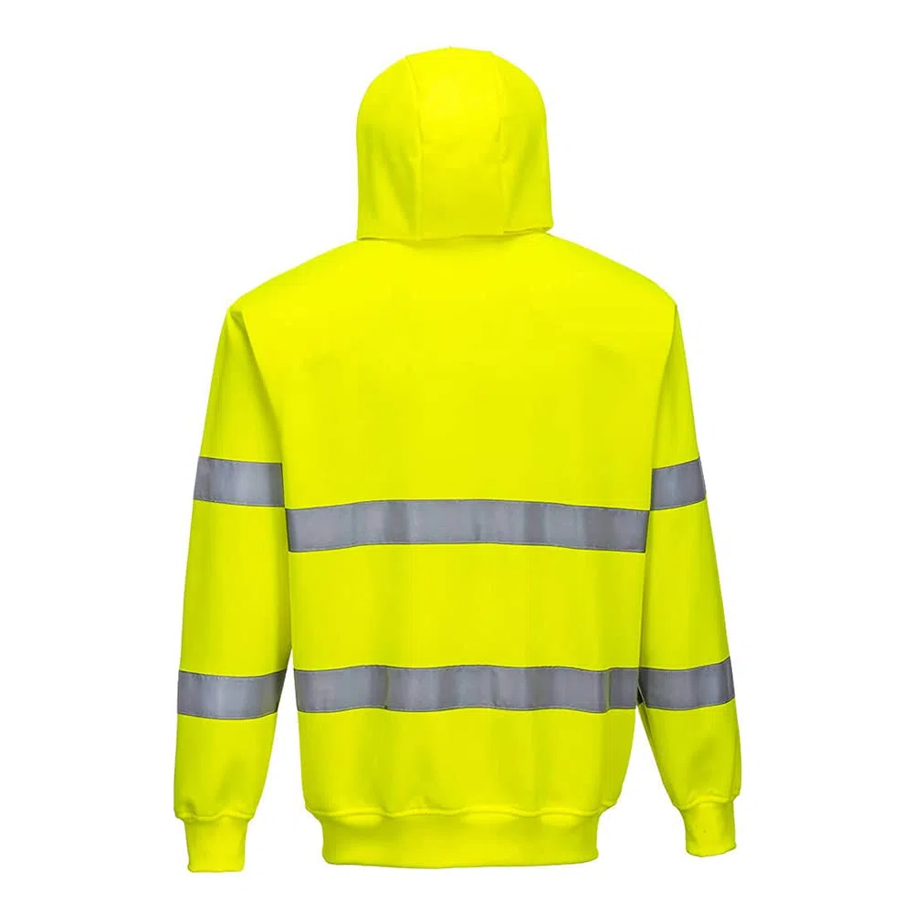 Portwest Sudadera De Alta Visibilidad Con Capucha Y Cremallera Frontal, Tamaño: M, Color: Amarillo, B305YERM
