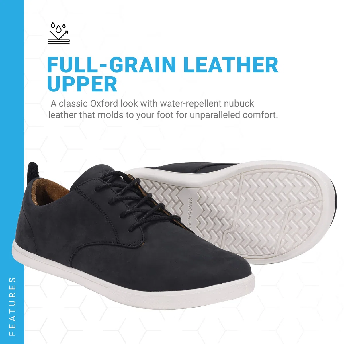 Xero Shoes Glenn Dress Casual Leather Shoes – Lightweight, Comfortable Business Shoes for Men