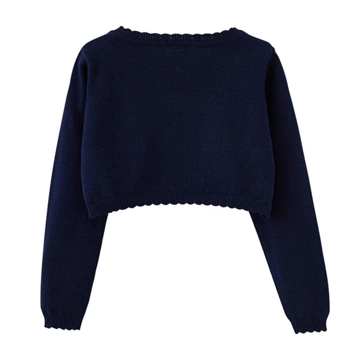 Bolero de punto ligero para niña, chaqueta corta de entretiempo para primavera y otoño | Chaqueta de punto ligera para niña, corto, transpirable, para entretiempo