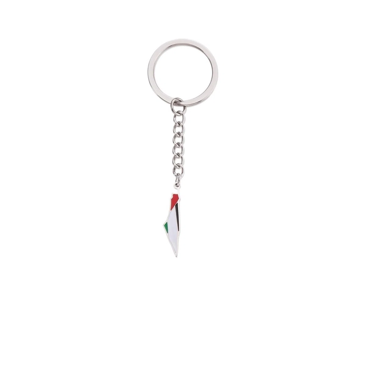 Llavero Bolso Map Pendant Keychains Stainless Steel Country Geography Keyring For Women Men Patriotic Charm Jewelry