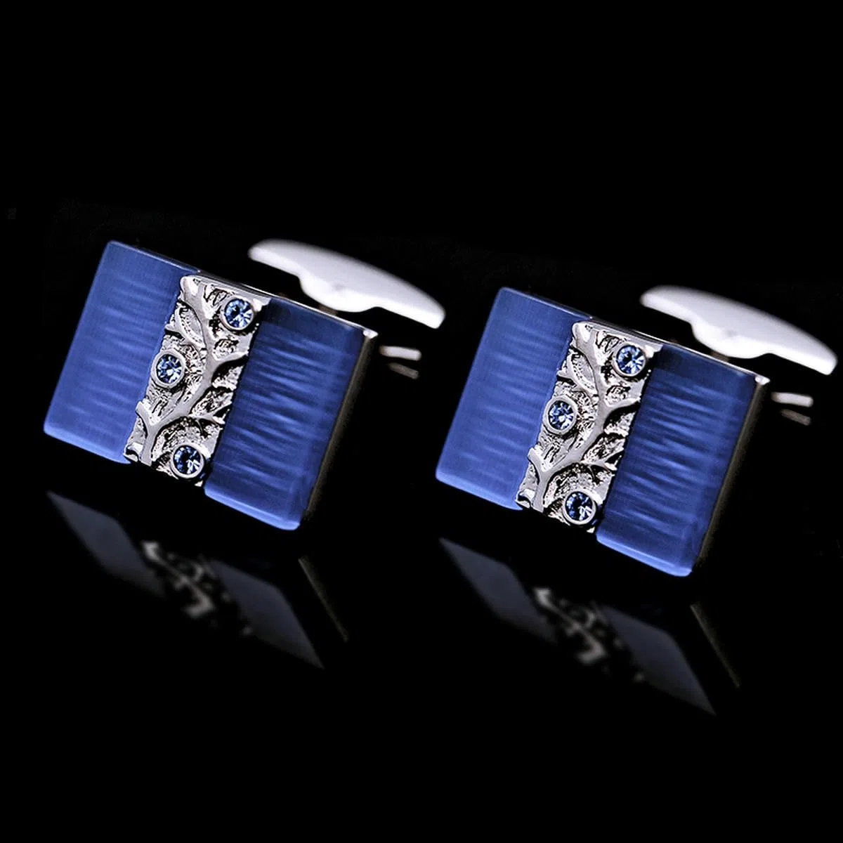 Gemelos de Camisa de joyería para Hombre diseñador Marca Blue Cuff Link Boda Masculina Lujo Botón Masculino Invitados