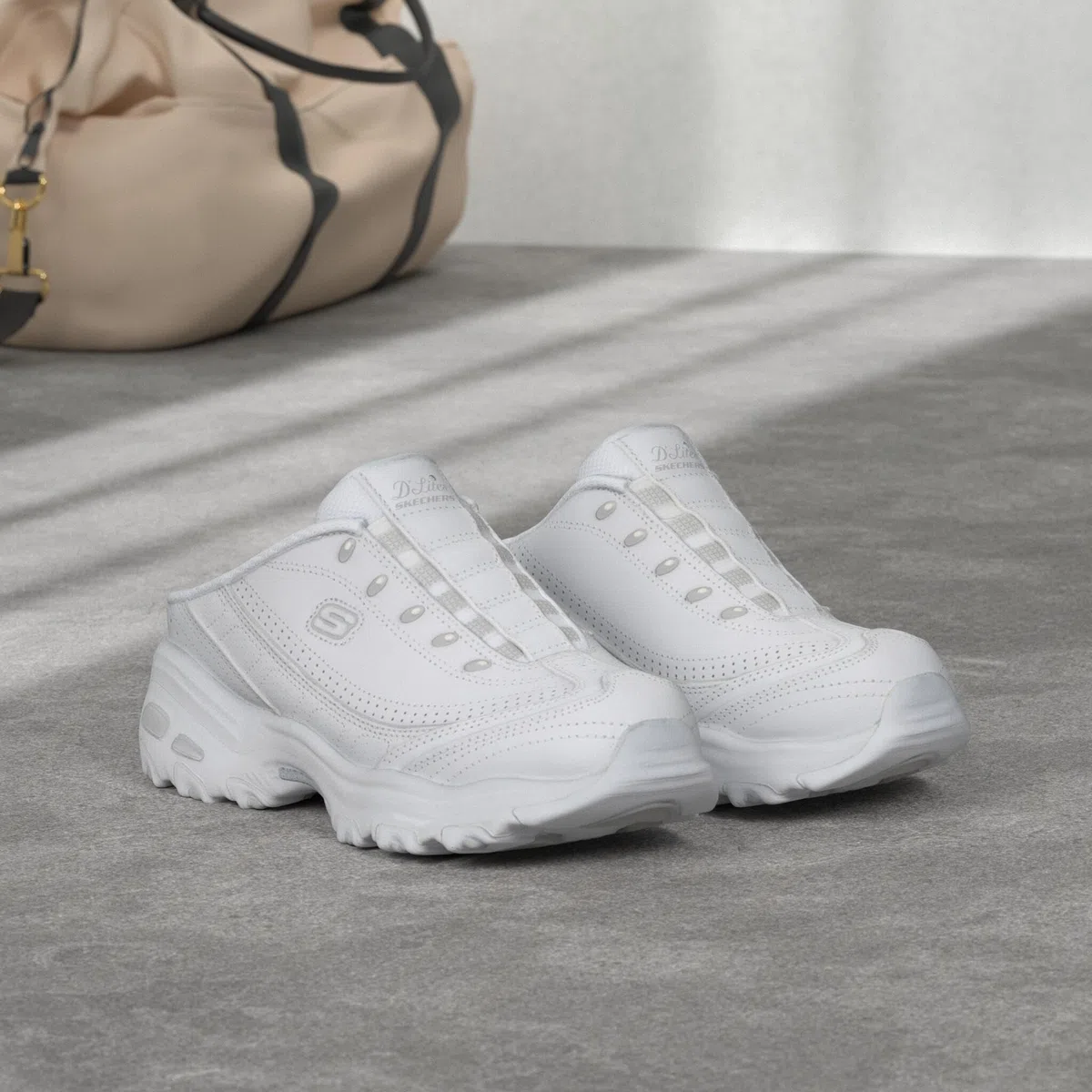 Skechers Sport D'lites Resbalã³n-en la Zapatilla de Deporte de la Mula